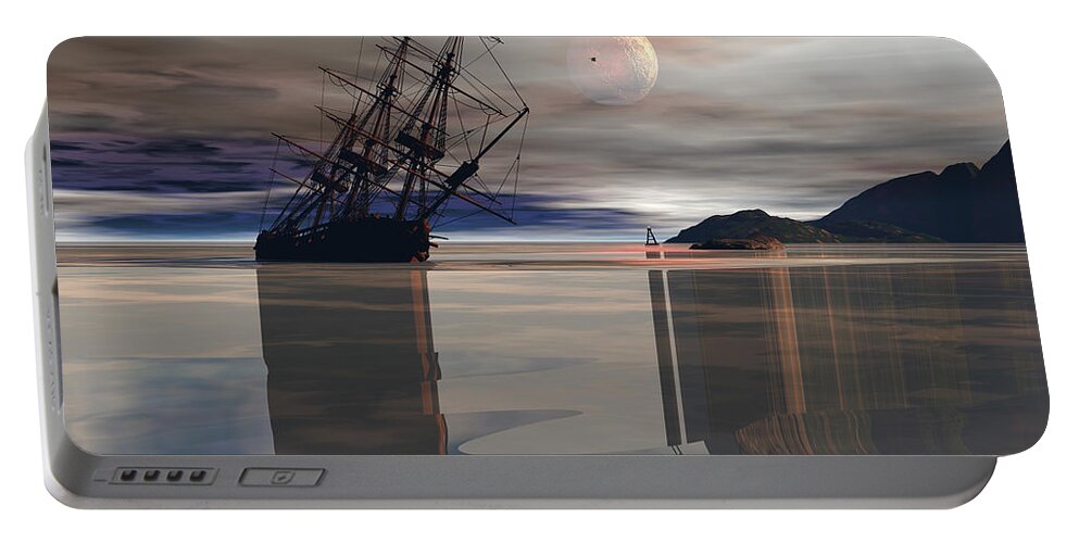Bryce Portable Battery Charger featuring the digital art Beached #1 by Claude McCoy
