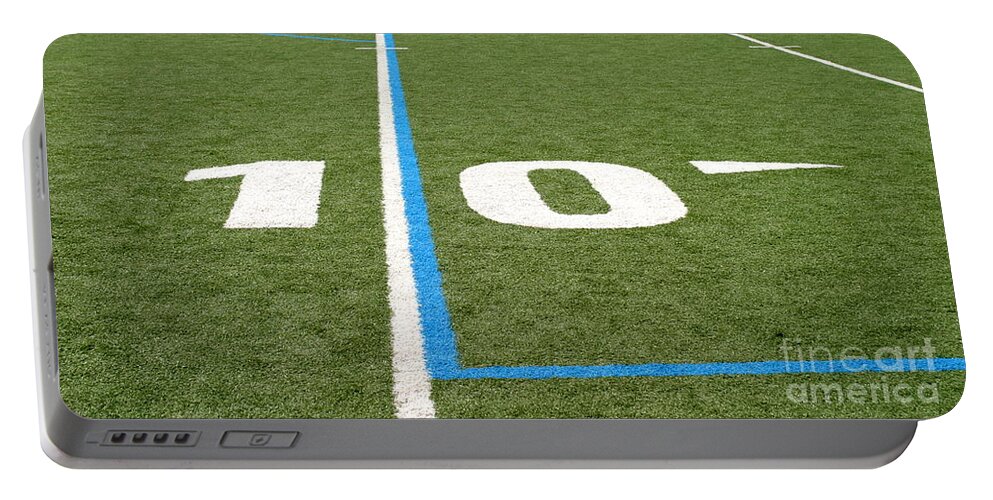 American Portable Battery Charger featuring the photograph Football Field Ten #1 by Henrik Lehnerer