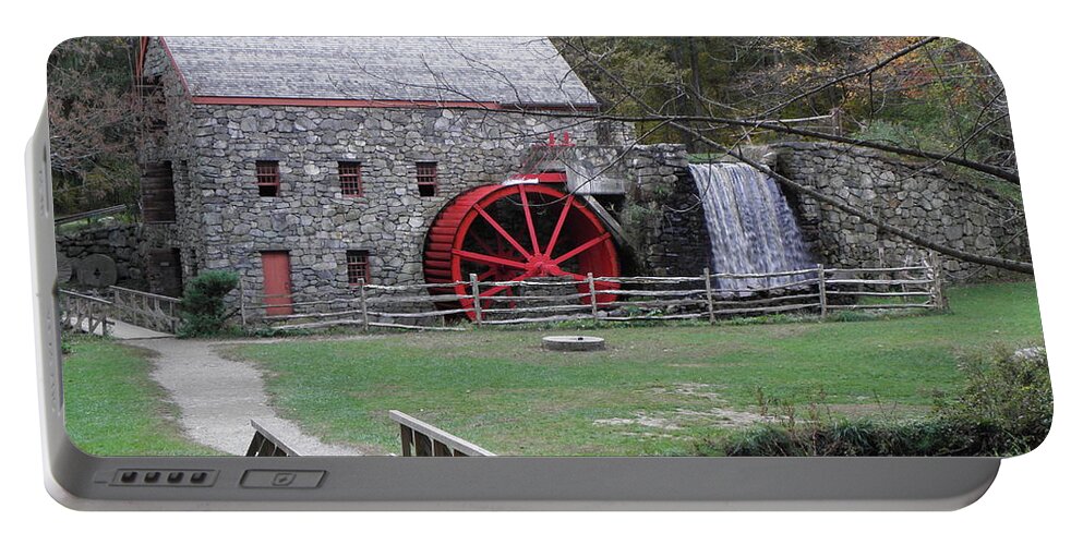 Longfellow Portable Battery Charger featuring the photograph Longfellow Grist Mill x18 #1 by Kim Galluzzo