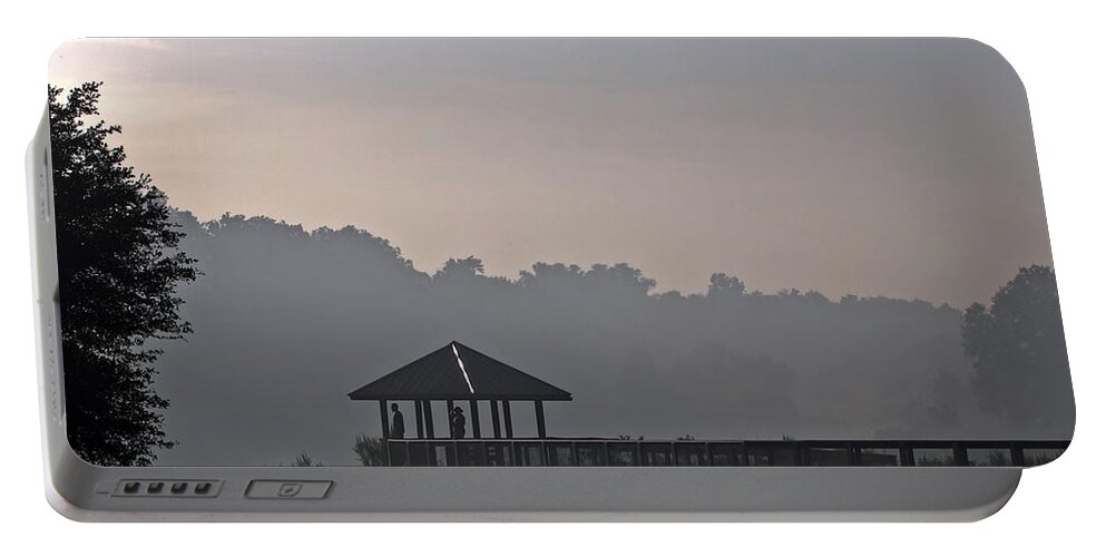 Fog Portable Battery Charger featuring the photograph Morning Fog #1 by Farol Tomson