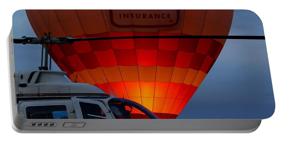 Hot Air Portable Battery Charger featuring the photograph Night Flight by Robert Frederick