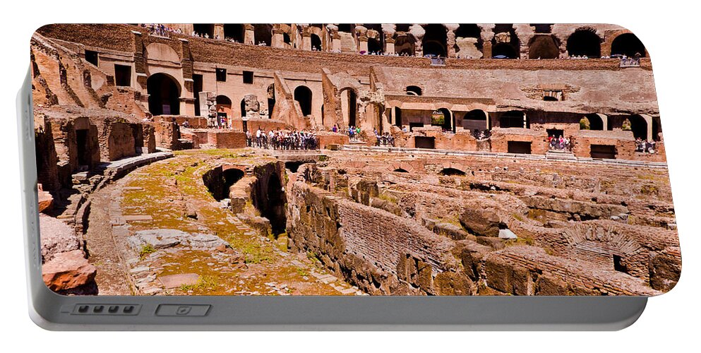 Rome Portable Battery Charger featuring the photograph Roman Coliseum #3 by Jon Berghoff