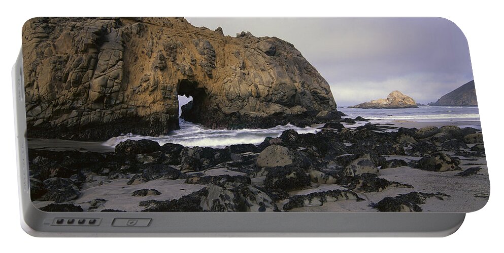 00174580 Portable Battery Charger featuring the photograph Sea Arch At Pfeiffer Beach Big Sur #1 by Tim Fitzharris