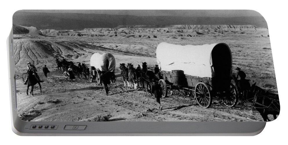 1930s Portable Battery Charger featuring the photograph Wagon Train #1 by Granger