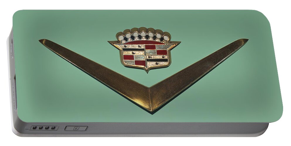 Cadillac Portable Battery Charger featuring the photograph Cadillac Emblem #2 by Jill Reger