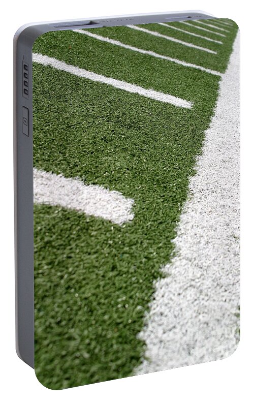 American Portable Battery Charger featuring the photograph Football Lines #2 by Henrik Lehnerer