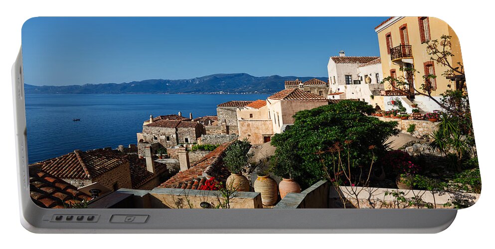 Ancient Portable Battery Charger featuring the photograph Monemvasia #2 by Constantinos Iliopoulos