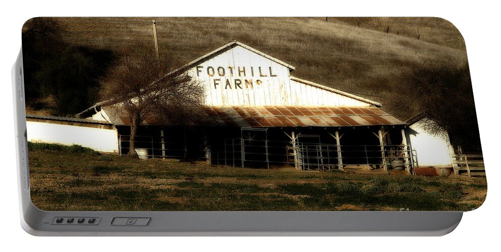 Dreamy Portable Battery Charger featuring the photograph Old Foothill Farms in Small Town of Sunol California . 7D10796 #2 by Wingsdomain Art and Photography