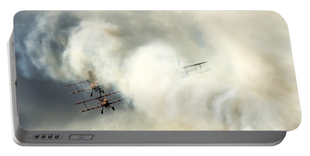 Airshow Portable Battery Charger featuring the photograph The Ballet Under The Skies #2 by Ang El