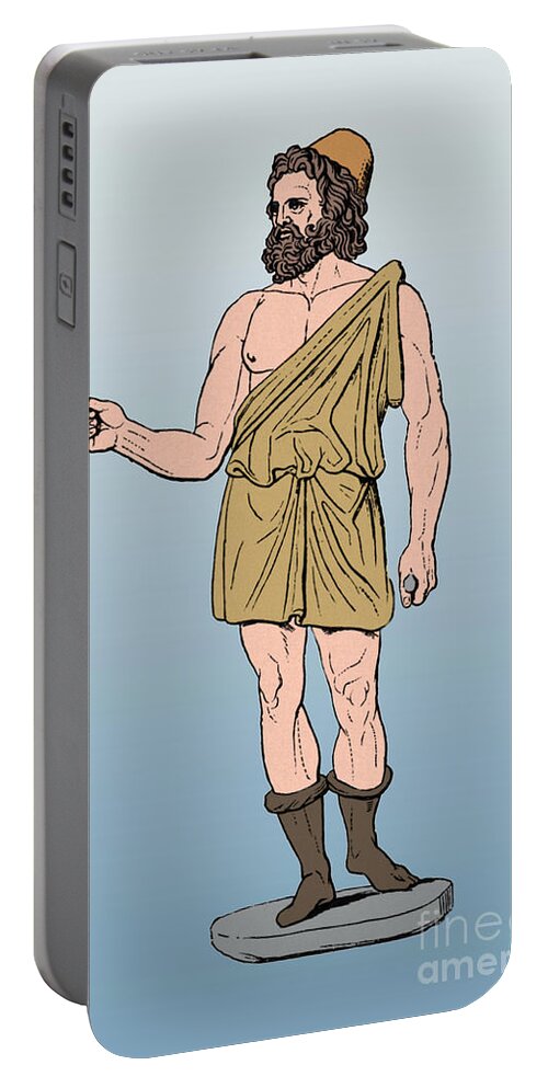 Vulcan Portable Battery Charger featuring the photograph Vulcan, Roman God #2 by Photo Researchers