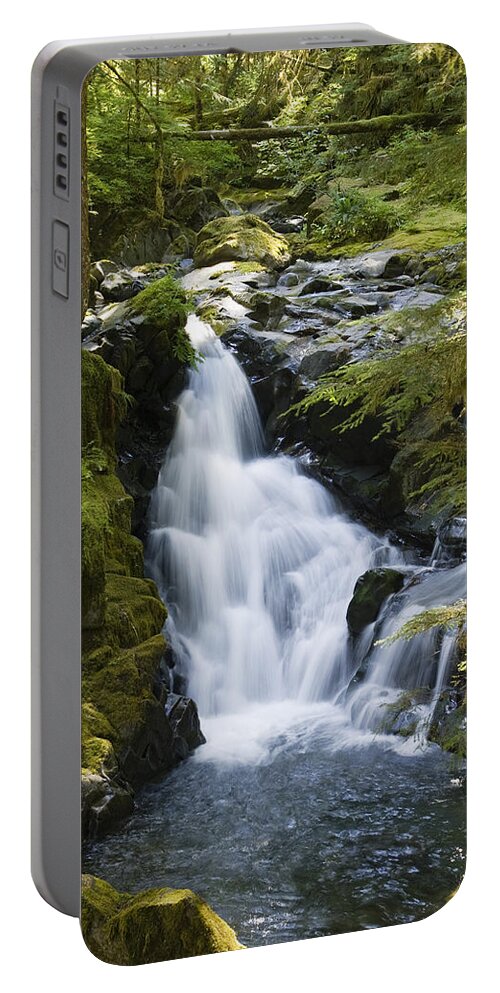Mp Portable Battery Charger featuring the photograph Waterfalls Of Sol Duc River, Olympic #2 by Konrad Wothe