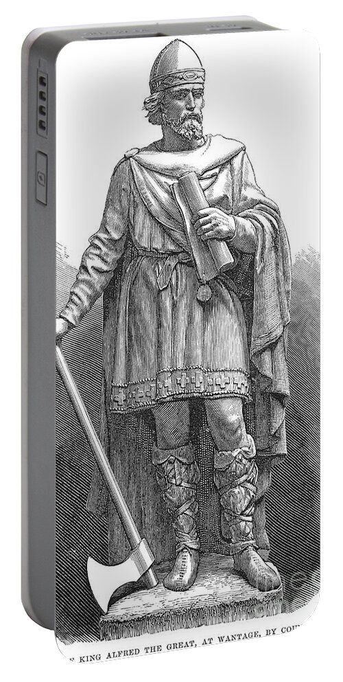 9th Century Portable Battery Charger featuring the photograph Alfred The Great (849-899) #3 by Granger