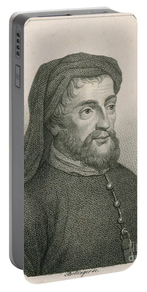 History Portable Battery Charger featuring the photograph Geoffrey Chaucer, Father Of English #3 by Photo Researchers