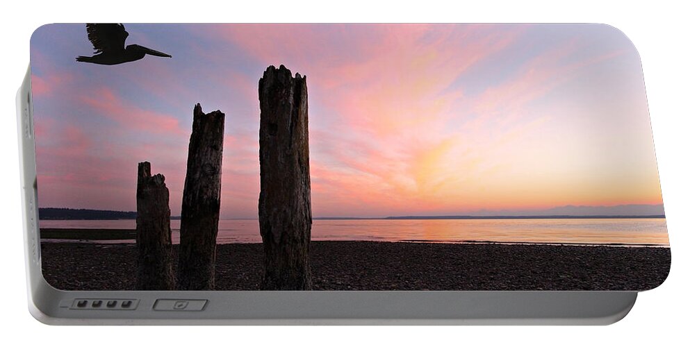 Landscape Portable Battery Charger featuring the photograph Sunset #4 by Paul Fell