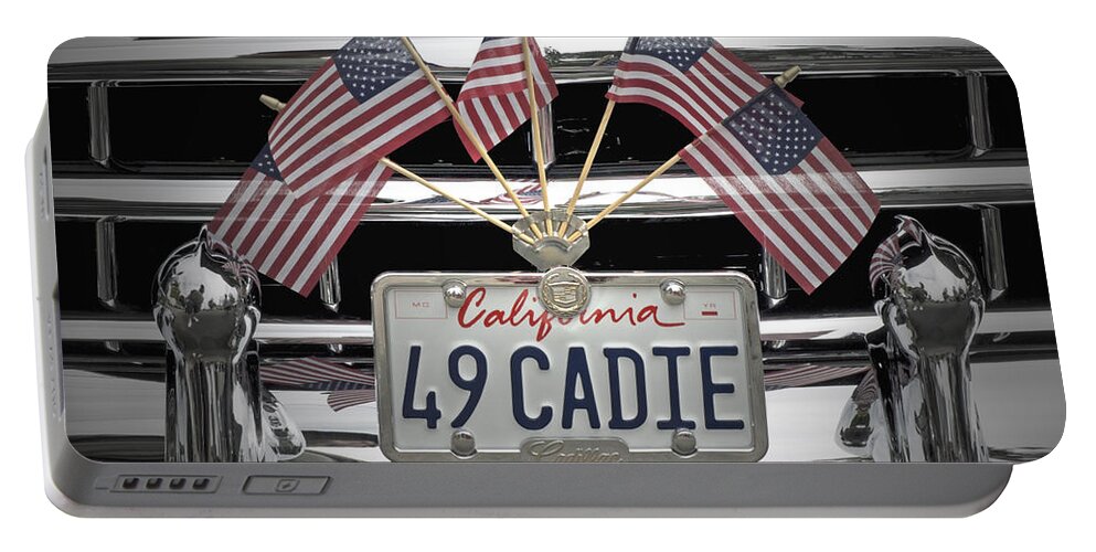 Cadillac Portable Battery Charger featuring the photograph 49 Caddy by Gwyn Newcombe