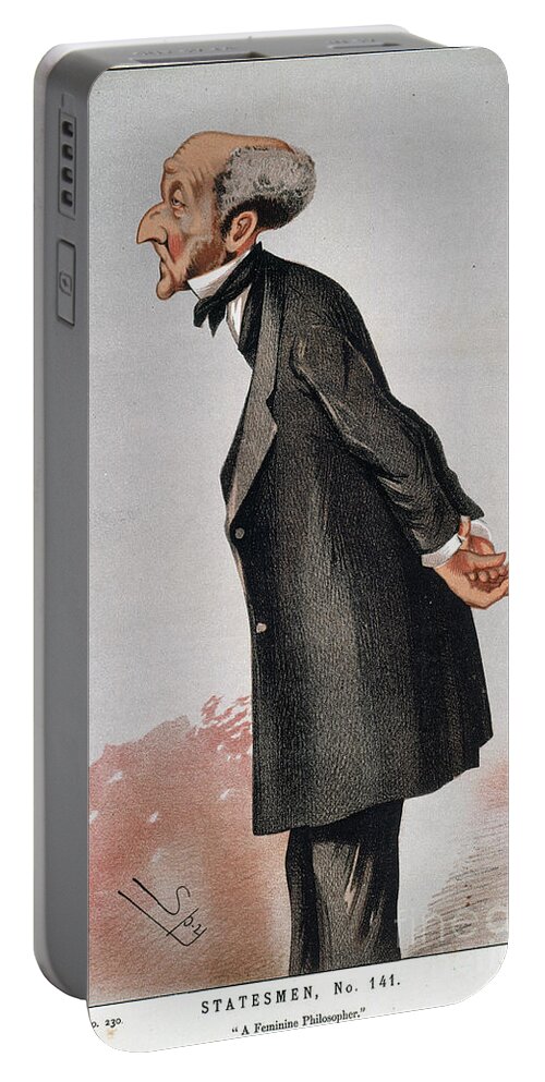 1873 Portable Battery Charger featuring the photograph John Stuart Mill #5 by Granger