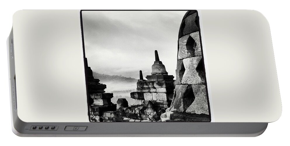  Portable Battery Charger featuring the photograph Borobudur #7 by Lorelle Phoenix