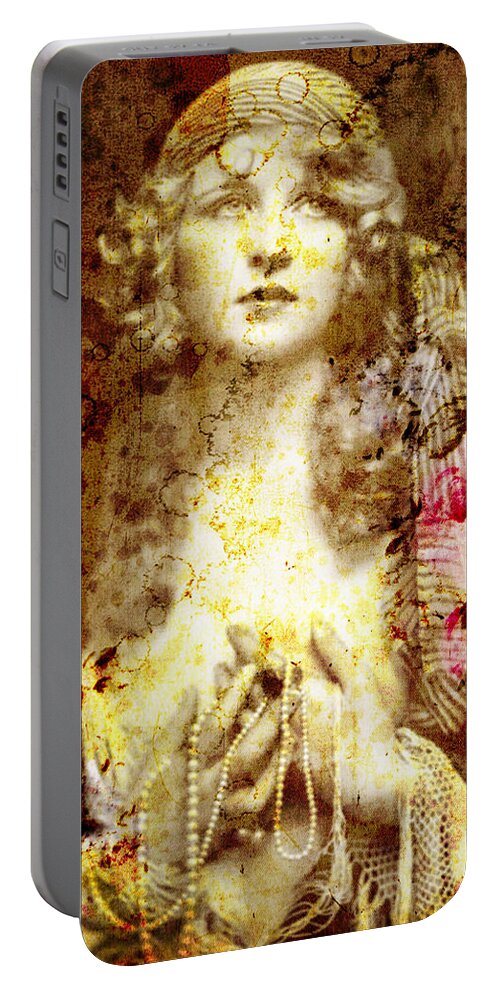 Nostalgic Seduction Portable Battery Charger featuring the photograph Winsome Woman #39 by Chris Andruskiewicz