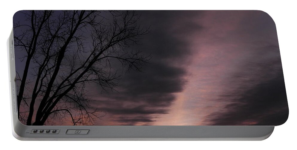 Clouds Portable Battery Charger featuring the photograph A Split In Design by Kim Galluzzo