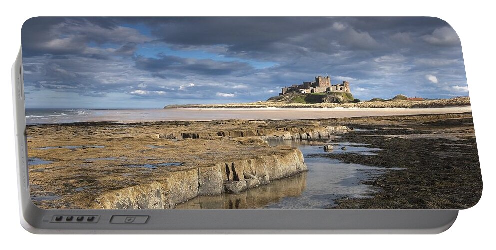 Northumberland Portable Battery Charger featuring the photograph A View Of Bamburgh Castle Bamburgh by John Short