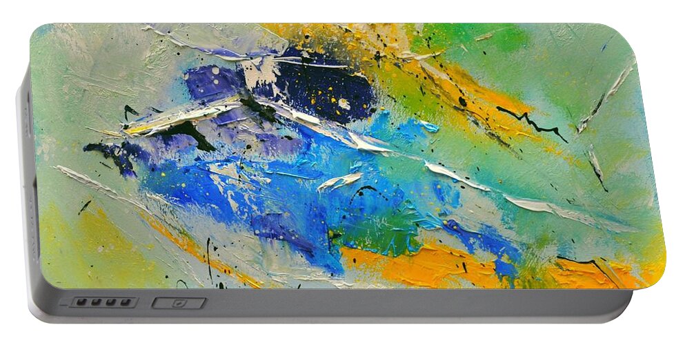 Abstract Portable Battery Charger featuring the painting Abstract 6621803 by Pol Ledent