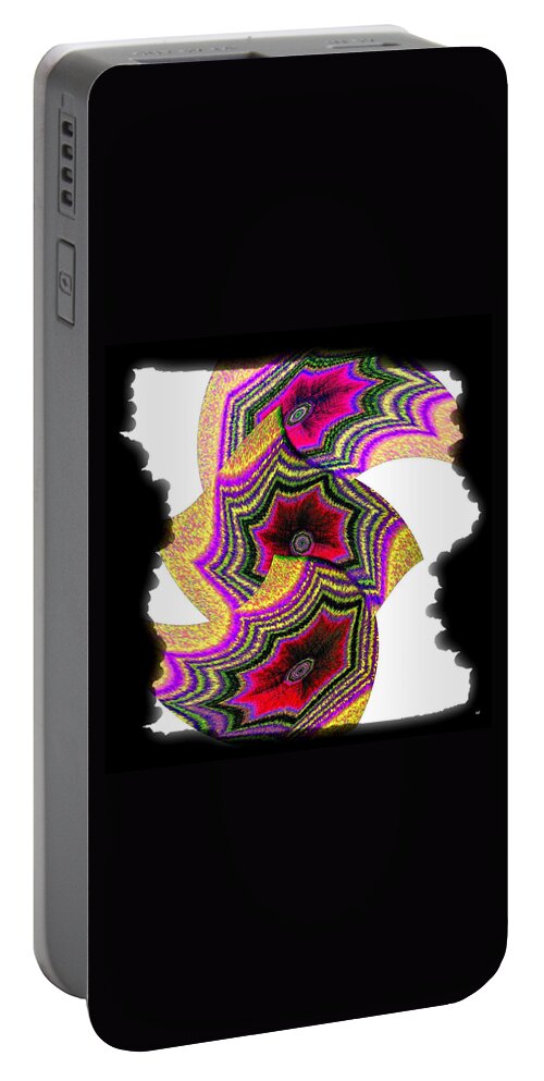 Abstract Fusion Portable Battery Charger featuring the digital art Abstract Fusion 154 by Will Borden