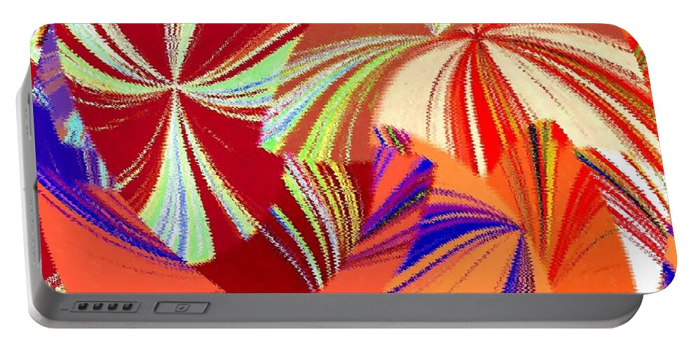 Abstract Fusion Portable Battery Charger featuring the digital art Abstract Fusion 56 by Will Borden
