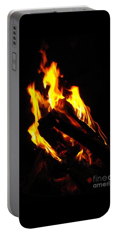 Phoenix Portable Battery Charger featuring the photograph Abstract Phoenix fire by Rebecca Margraf