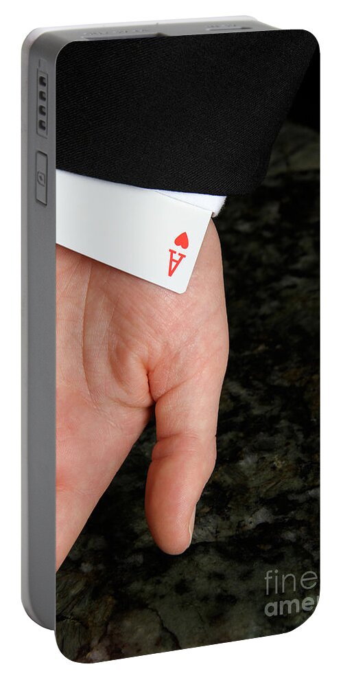 Concept Portable Battery Charger featuring the photograph Ace Under Sleeve by Photo Researchers