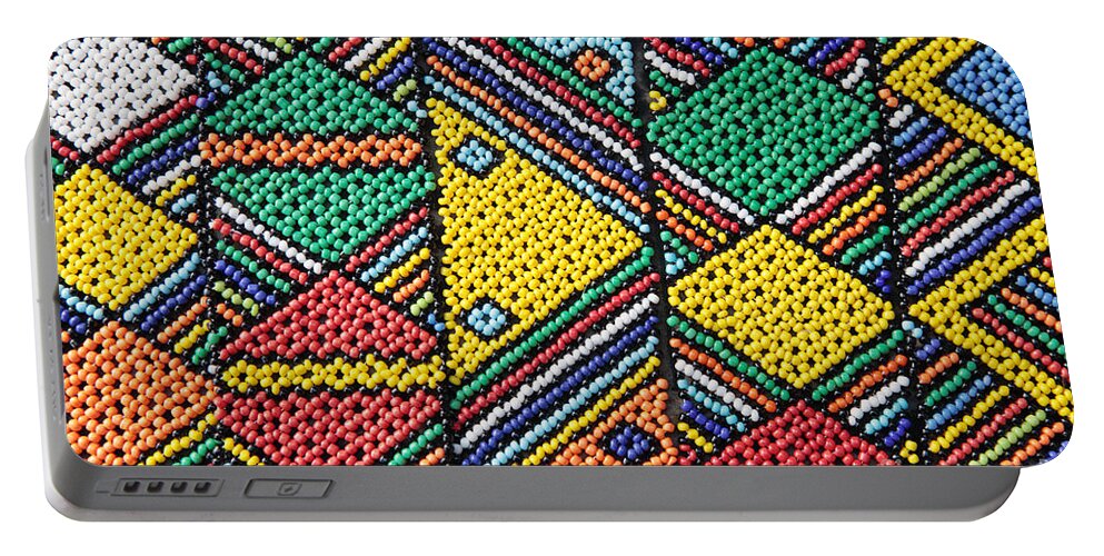 Africa Portable Battery Charger featuring the photograph African Beadwork 1 by Neil Overy
