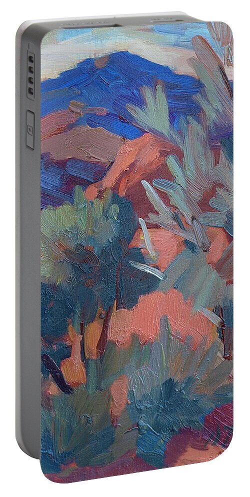Afternoon Light Portable Battery Charger featuring the painting Afternoon Light - Santa Rosa Mountains by Diane McClary