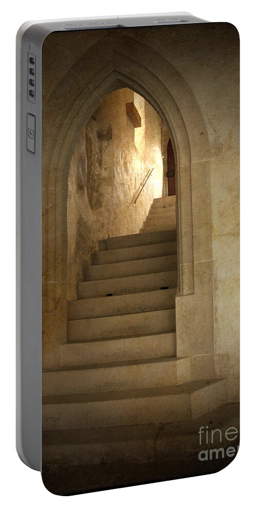 Vertical_format Portable Battery Charger featuring the photograph All Experience is an Arch by Heiko Koehrer-Wagner