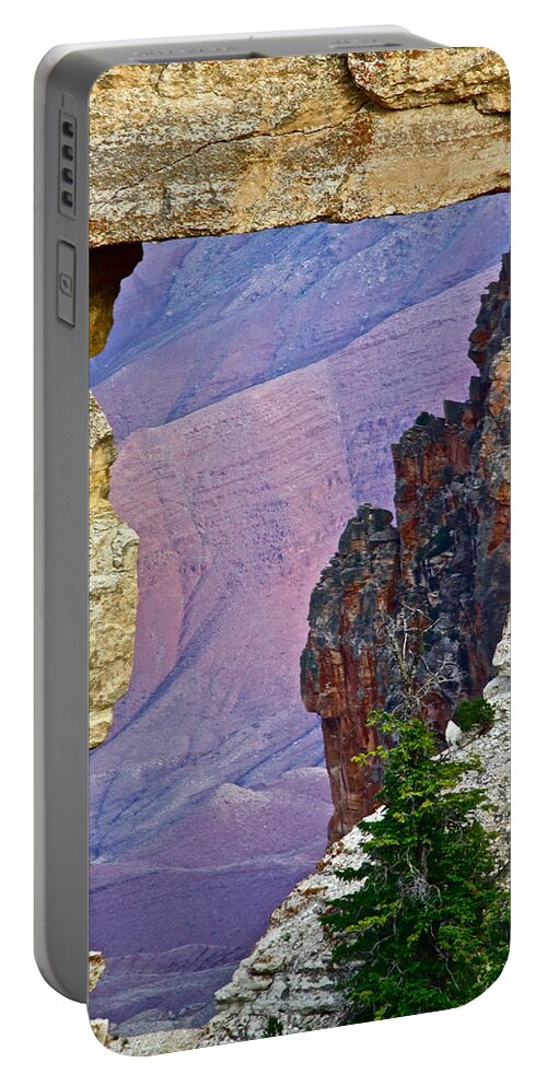 Grand Canyon Portable Battery Charger featuring the photograph Angel's Window Two by Diana Hatcher