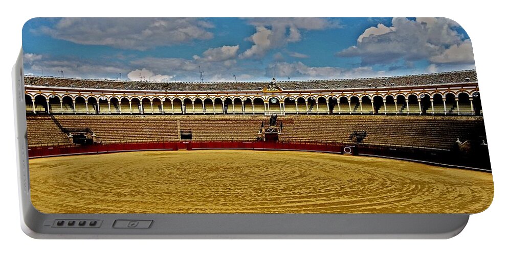 Europe Portable Battery Charger featuring the photograph Arena de Toros - Sevilla by Juergen Weiss