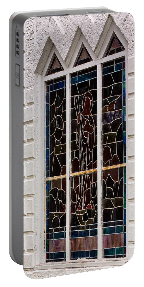 Architectural Features Portable Battery Charger featuring the photograph Art in Glass by Ed Gleichman