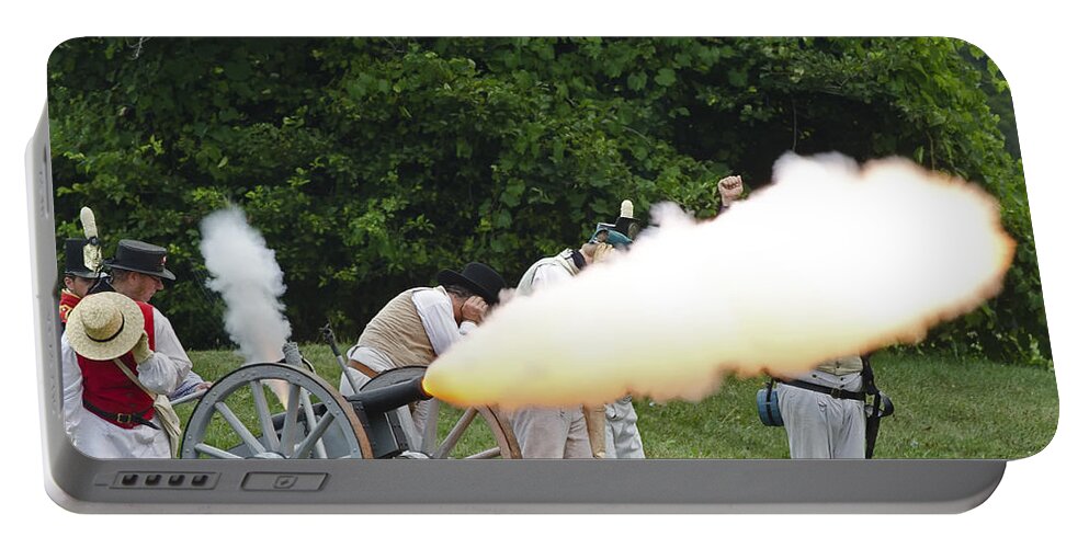 War Of 1812 Portable Battery Charger featuring the photograph Artillery Demonstration by JT Lewis