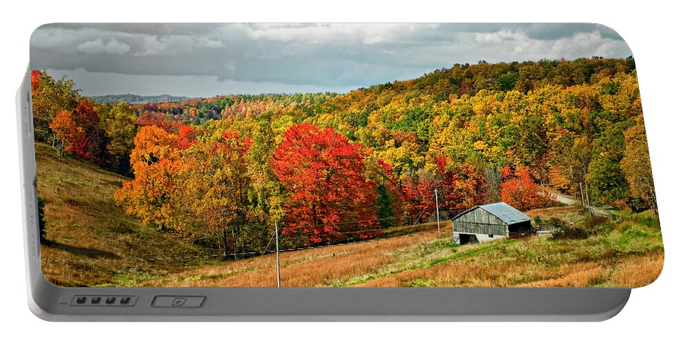 West Virginia Portable Battery Charger featuring the photograph Autumn Farm 2 by Steve Harrington