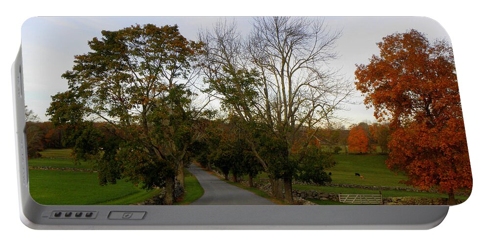 Fall Setting Portable Battery Charger featuring the photograph Autumn Serenity by Kim Galluzzo