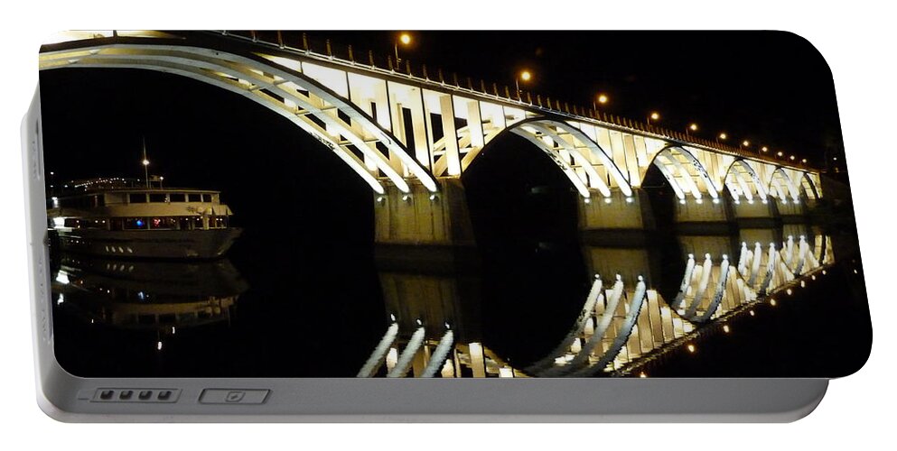 Bridge Portable Battery Charger featuring the photograph Barca d'Alva by Lynn Bolt