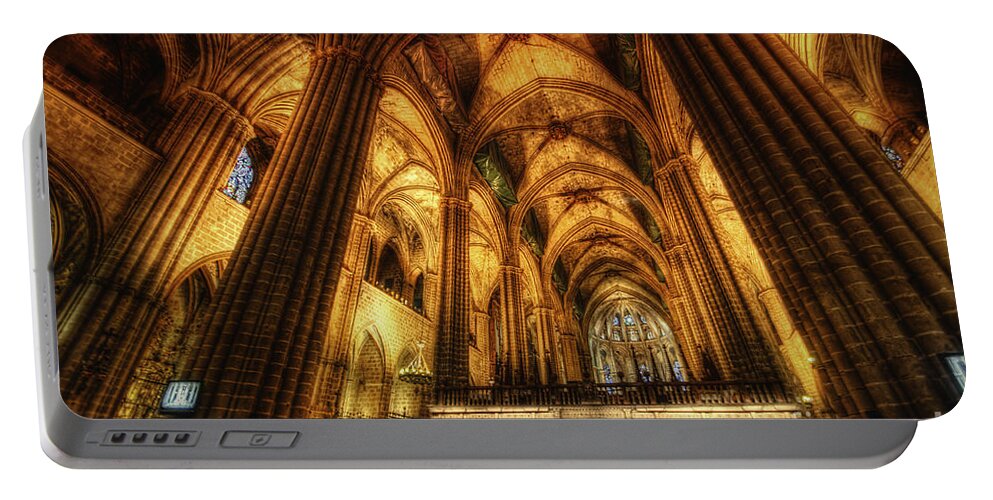 Yhun Suarez Portable Battery Charger featuring the photograph Barcelona Cathedral by Yhun Suarez