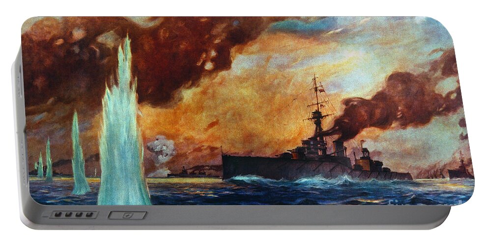 1916 Portable Battery Charger featuring the drawing Battle Of Jutland, 1916 by Granger
