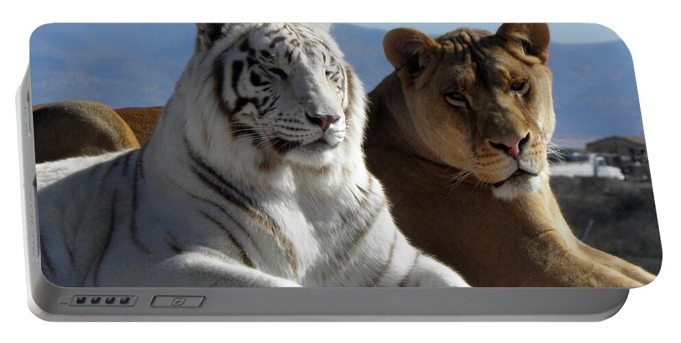 Tiger Portable Battery Charger featuring the photograph Beautiful Girls by Kim Galluzzo
