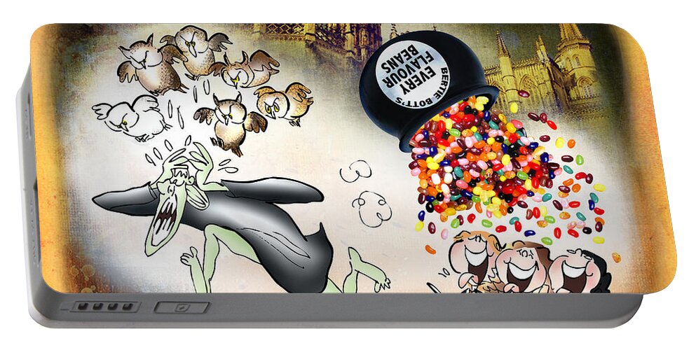 Harry Potter Portable Battery Charger featuring the digital art Bertie Bott's Beans by Mark Armstrong