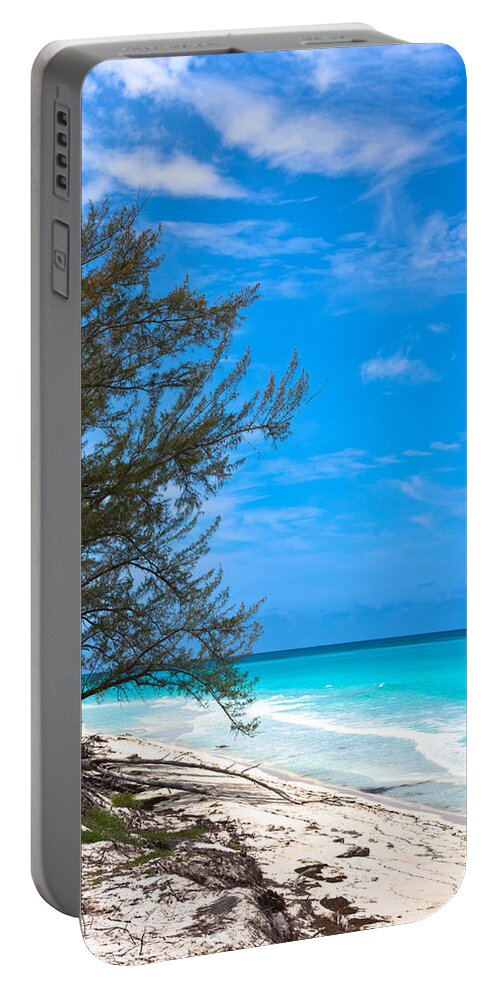 Aquamarine Portable Battery Charger featuring the photograph Bimini Beach by Ed Gleichman