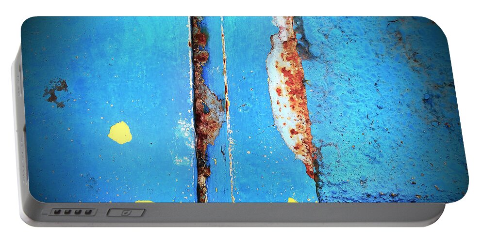Rust Portable Battery Charger featuring the photograph Blue Abstract by Eena Bo