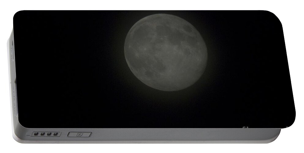 Full Moon Portable Battery Charger featuring the photograph Blue Moon by Thomas Woolworth