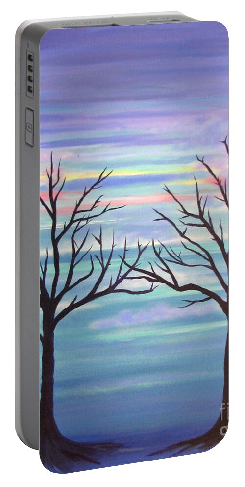 Trees Portable Battery Charger featuring the painting Branching Out by Stacey Zimmerman