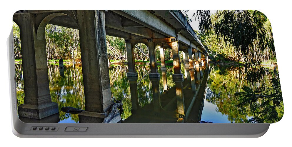 Photography Portable Battery Charger featuring the photograph Bridge over Ovens River by Kaye Menner