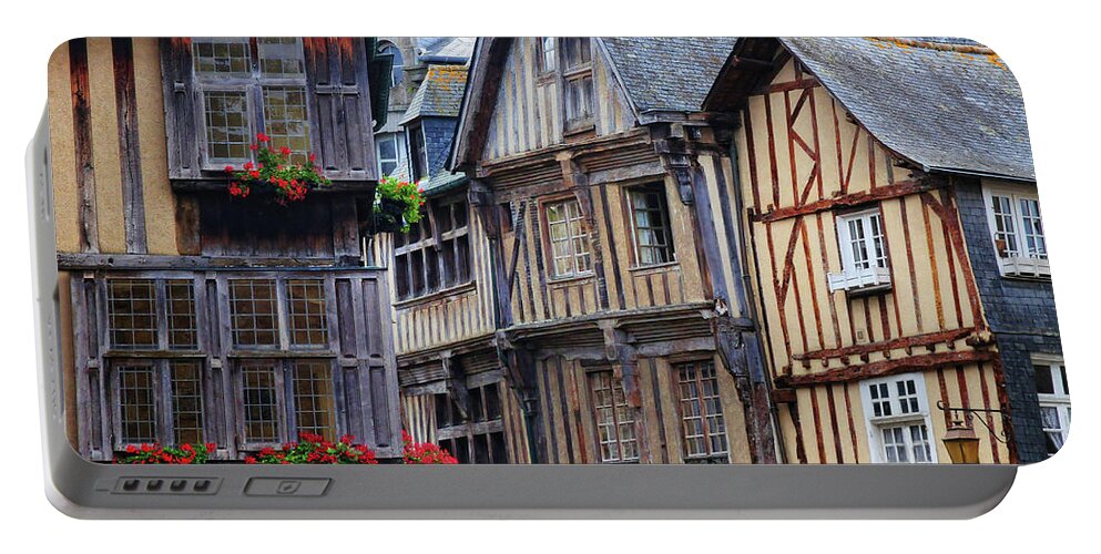 Brittany Portable Battery Charger featuring the photograph Brittany Buildings by Dave Mills