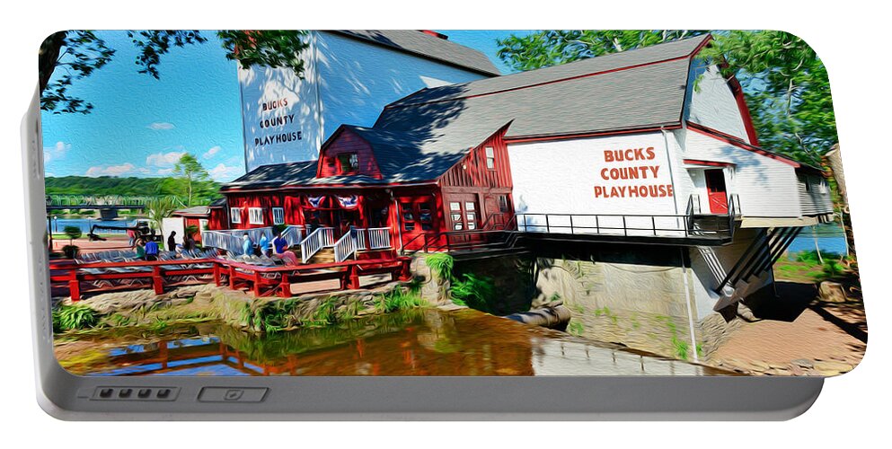 Bucks County Playhouse Portable Battery Charger featuring the photograph Bucks County Playhouse by William Jobes